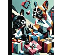 Frenchie Christmas Notebook | Holiday Gifts & Bulldogs | Festive 7.25" x 9.25" Journal: Kiwi and Diesel The Frenchies