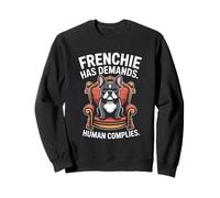 Frenchie ha richieste Umano Conforme Umorismo Cane Felpa