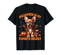 Frenchie Halloween Is My Favorite Holiday Graphic for Mom Maglietta