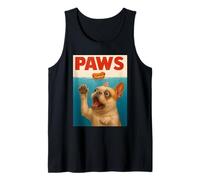 Frenchie Paws Chasing Hot Dog Arte Funky del Bulldog Francese Canotta