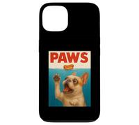 Frenchie Paws Chasing Hot Dog Arte funky del Bulldog francese Custodia per iPhone 13