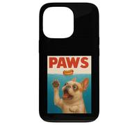 Frenchie Paws Chasing Hot Dog Arte funky del Bulldog francese Custodia per iPhone 13 Pro