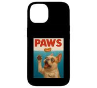 Frenchie Paws Chasing Hot Dog Arte funky del Bulldog francese Custodia per iPhone 14