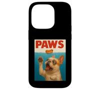 Frenchie Paws Chasing Hot Dog Arte funky del Bulldog francese Custodia per iPhone 14 Pro