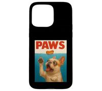 Frenchie Paws Chasing Hot Dog Arte funky del Bulldog francese Custodia per iPhone 15 Pro Max
