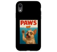 Frenchie Paws Chasing Hot Dog Arte funky del Bulldog francese Custodia per iPhone XR