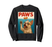 Frenchie Paws Chasing Hot Dog Arte Funky del Bulldog Francese Felpa