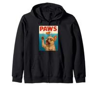 Frenchie Paws Chasing Hot Dog Arte Funky del Bulldog Francese Felpa con Cappuccio