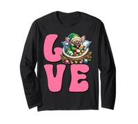 Frenchie Puppy Must Haves for Girls Who Love Christmas Maglia a Manica