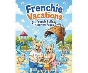 Frenchie Vacations: 50 French Bulldog Coloring Pages