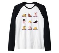 Frenchie Yoga Minimal Maglia con Maniche Raglan