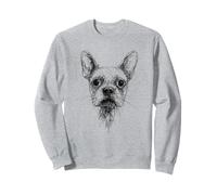 Frenchies Lover Astratto Scarabocchio Scribble Art French Bulldog Felpa
