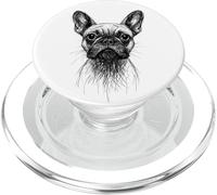 Frenchies Lover Astratto Scarabocchio Scribble Art French Bulldog PopSockets PopGrip per MagSafe