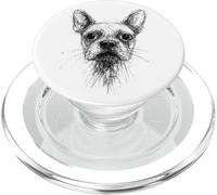 Frenchies Lover Astratto Scarabocchio Scribble Art French Bulldog PopSockets PopGrip per MagSafe