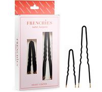 Frenchies Ultra Flocked Extra Soft French Twist Hair Pins: The French Hair Pins for Buns, Updo Hairstyles, Hair Extensions + Wigs - 20 Count Black