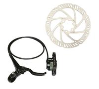 Freni a disco anteriore idraulico con disco e kit adattatore utilizza pastiglie deore Tektro Auriga Post Mount Noir