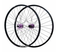 Freni A Disco Ruote Anteriori E Posteriori Per Mountain Bike 26 27.5 29 Pollici Cerchio A Doppio Strato, Set Di Ruote Con Perno Passante 15x110/12x142mm, Cassetta 8/9/10/11/12 Velocità(Purple,27.5")