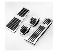 Freni Pedaliera Auto Per Mazda 2 3 6 Per BM Per GJ Per CX-5 Per KE KF Per CX-3 Per CX7 Per CX-8 Per CX-9 Acceleratore Per Auto Poggiapiedi Pedale Freno(LHD MT 4pcs Silver)