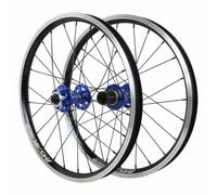 Freno A C/V + Disco 406/451 Set Di Ruote Per Bici Pieghevoli BMX 20" Ruota Anteriore E Posteriore Per Mountain Bike 100/135mm QR Cerchioni Per Bici In Lega Di Alluminio, HG 8-12 Velocità(Blauw,406)