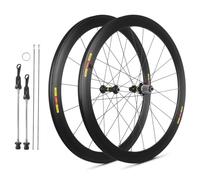 Freno A C/V Set Di Ruote Per Bici Da Strada 700C Cerchi In Alluminio A Doppia Parete 40/50mm, Cuscinetto Sigillato, Cassetta HG 8-11 Velocità, 16H/21H, Sgancio Rapido 100/130mm(50mm)