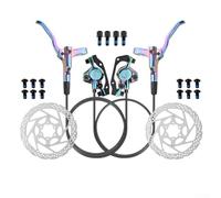 Freno a disco idraulico in PVC ad alta resistenza per mountain bike, dotato di controllo a doppio pistone e forte tenuta (colorato)