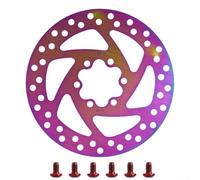 Freno a disco in acciaio inox da 140 mm per rotore per Kugoo per scooter elettrico G2 e Max, con codice colore per superficie e viti incluse finitura argento o arcobaleno per una guida sicura