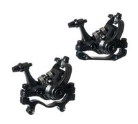 Freno A Disco MTB, IS/PM 160 Mm, Pinza Meccanica A Doppio Pistone For Mountain Bike(Black Front and Rear)