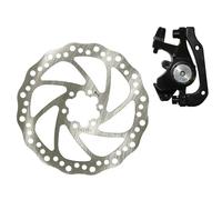 Freno a disco posteriore meccanico + pinza + adattatore compatible P2R Post Mount Nero
