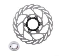 Freno a disco, supporto Centerlock, acciaio inossidabile e lega di alluminio, design ondulato per dissipazione del calore, compatibile con mountain bike (1 pezzo da 160 mm)