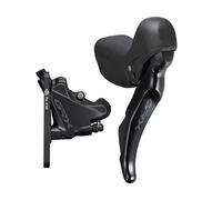 Freno a doppio disco idraulico posteriore destro Shimano GRX400 Nero