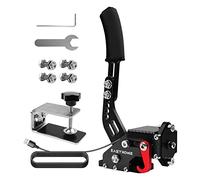 Freno a mano USB con base fissa per giochi di corse per PC, Freno a mano di gioco regolabile con alta precisione e alta linearità, Adatto per Logitech G27 / G29 / T300 FANATEC (Nero)