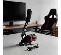 Freno a mano USB da corsa PC a 16 bit con sensore Hall, tensione della molla regolabile, struttura in lega di alluminio per Logitech G27 G29 G920 T500 T300 per RS, compatibile con Assetto Corsa DiRT