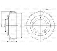 Freno a tamburo VALEO 237040 per FORD TRANSIT 2.2 TDCi