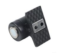 Freno fermaporta in acciaio inox 46 mm magnetico per acciaio inossidabile | Forte magnete, base antiscivolo, 46 mm compatto, oro/nero/argento, resistente al vento (nero)