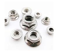Freno filettato, 2 pezzi M4-M12 Tipo di coppia prevalente in acciaio inossidabile 304 Inserto interamente in metallo Dado bloccaggio esagonale con flangia autobloccante GB6187(M5 flat bottom)
