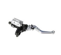 Freno Frizione Leva del cilindro principale della motocicletta con regolazione rullo in alluminio CNC da 7/8" 22 mm universale, pompa freno idraulica, maniglia frizione, manubrio(Silver Right)