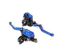 Freno Frizione Leva del cilindro principale della motocicletta con regolazione rullo in alluminio CNC da 7/8" 22 mm universale, pompa freno idraulica, maniglia frizione, manubrio(1Pair Blue B-B)