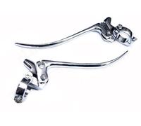 Freno & Frizione Leva Set Cromo Placcato 1 " Per Triumph Vintage BSA Ariel Aes
