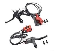 Freno idraulico per bici elettrica pieghevole con design a pistone allargato e supporto a doppio pistone, con tubo dell'olio antideflagrante e pastiglie metalliche (destra e sinistra)