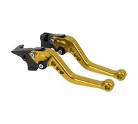 Freno Leve di Frizione Maniglia Leve freno universali per moto, con clacson modificato, leva manuale regolabile GY6, adatte per Yamaha, adatte per Honda, adatte per Suzuki pompa freno leva(Gold)