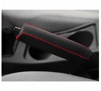 Freno Mano Auto per BMW X3 X3M F97 G01 F25 E83 2014-2024, PU Pelle della Copertura Frenare La Mano Antiscivolo Manuale Coprifreno Protettiva Decorativa,B/Black Red Line