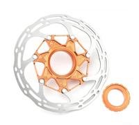 Freno per bicicletta Centerlock progettato per la compatibilità con gli standard comuni del telaio di mountain bike e bici da strada e le interfacce del mozzo (arancione 140)