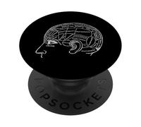 Frenologia Grafico Testa Psicologia Psichiatria Scienza PopSockets PopGrip Adesivo