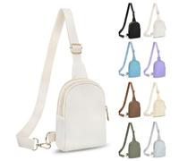 Frenou Marsupio a tracolla con cinghia regolabile, piccola borsa a tracolla alla moda, Beige, 1 confezione