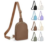 Frenou Marsupio a tracolla con cinghia regolabile, piccola borsa a tracolla alla moda, Marrone, 1 confezione