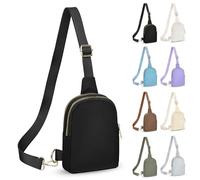 Frenou Marsupio a tracolla con cinghia regolabile, piccola borsa a tracolla alla moda, nero, 1 confezione