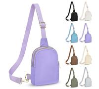 Frenou Marsupio a tracolla con cinghia regolabile, piccola borsa a tracolla alla moda, Viola chiaro, 1 confezione