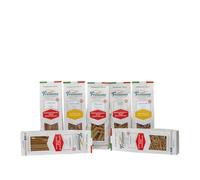 FRENTANA - Box Pasta Misto Integrale di Semola di Grano Duro Cappelli e Farro Dicocco, Pasta Italiana Artigianale, Pack da 12 x 500gr