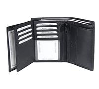 Frentree® Portafoglio da uomo in pelle con protezione RFID, 11 scomparti per carte di credito, formato verticale, nero, Nero , Taglia unica, Formato verticale