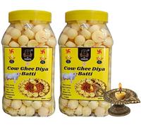 FRENUTRI Batti di ghee di mucca Diya per puja, tempo di combustione di 30 minuti, 300 pezzi (confezione da 2), stoppini vegani senza cera, Jyot per Pooja Aarti, per festival e altri rituali religiosi